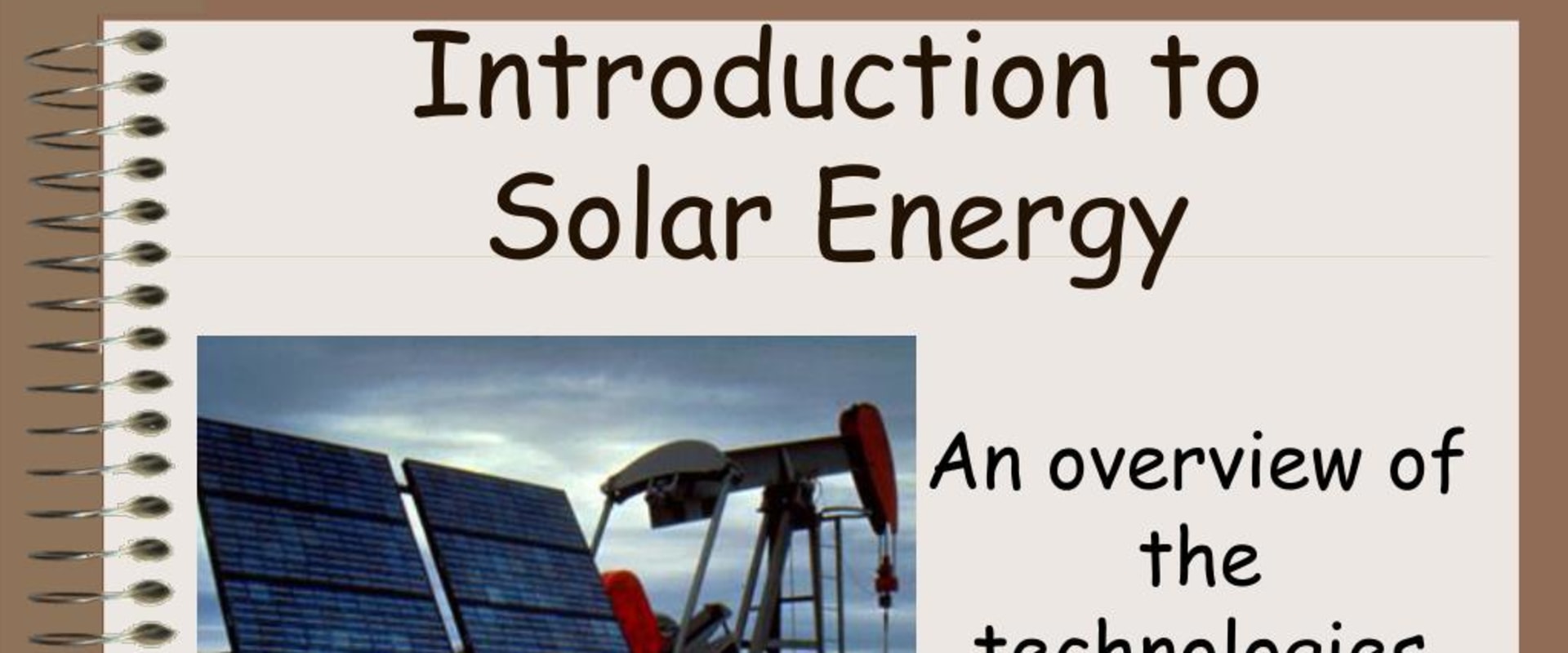 Introduction To Solar Power