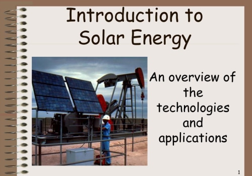 Introduction To Solar Power